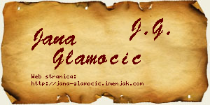 Jana Glamočić vizit kartica